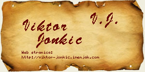 Viktor Jonkić vizit kartica